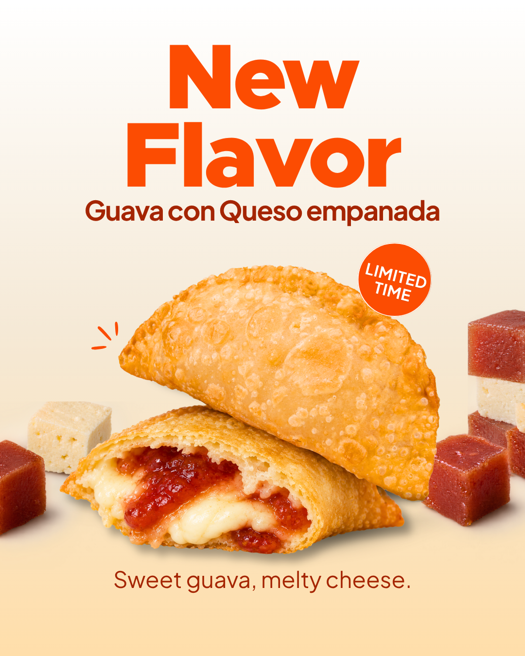 New limited-time Guava con Queso empanada from Tropical Juice Bar